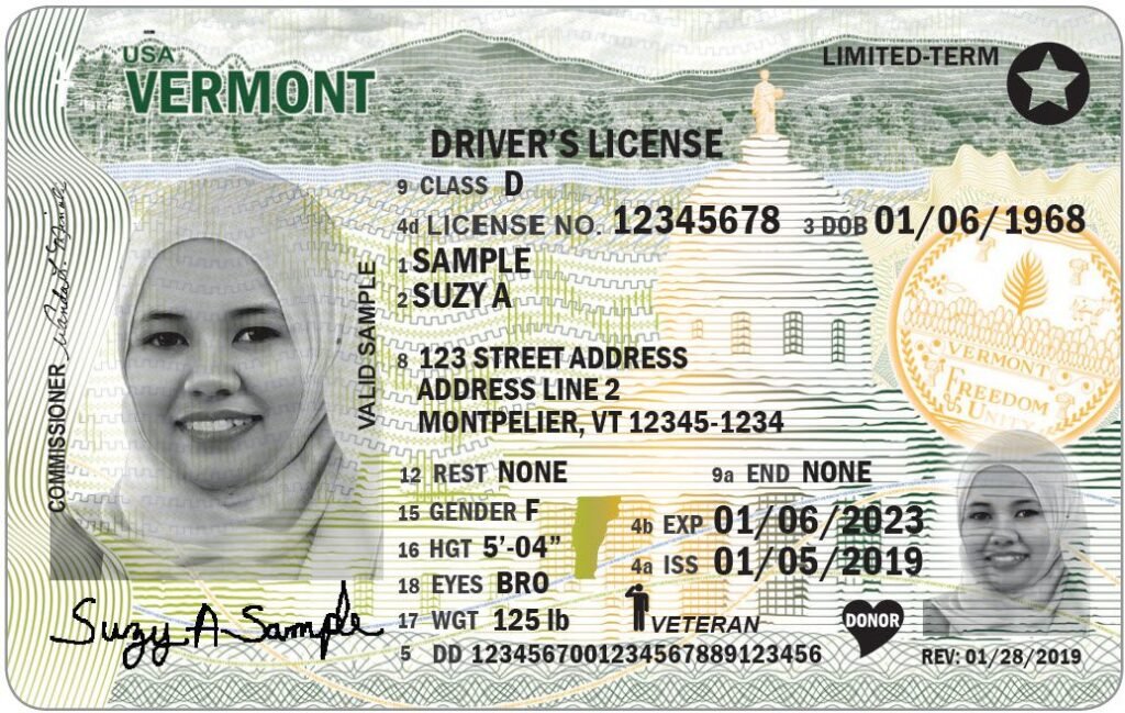 Vermont Driver’s License